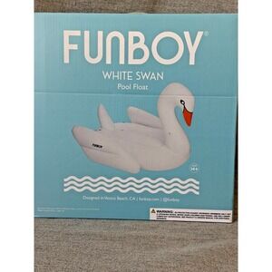 FUNBOY Inflatable White Swan Pool Float 60"